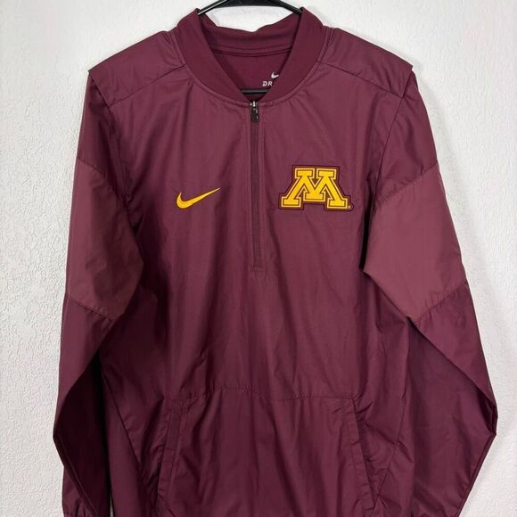 Nike Dri-Fit Minnesota Gophers Maroon Half Zip Pullover Windbreaker Jacket Men's - Picture 3 of 6